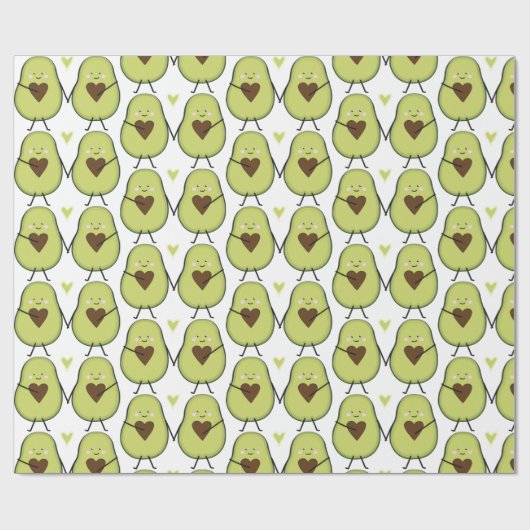 Holy Guacamole Hart Avocado Baby shower Twins Cadeaupapier (Vlak)