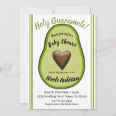 Holy Guacamole Heart Avocado Baby shower Kaart (Voorkant)