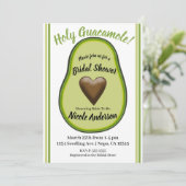 Holy Guacamole Heart Avocado Vrijgezellenfeest Kaart (Staand voorkant)