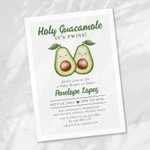 Holy Guacamole Het is een tweeling Baby shower