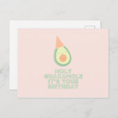 HOLY GUACAMOLE Het is je verjaardag Briefkaart (Voorkant / Achterkant)