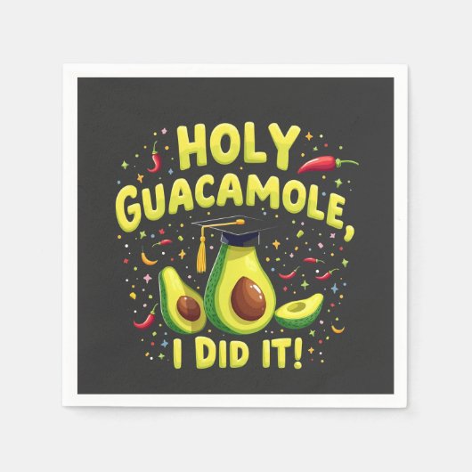 Holy Guacamole Ik deed het Afstuderen Cinco de May Servet (Voorkant)