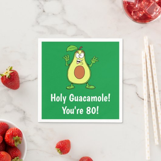 Holy Guacamole Je bent 80 Grappige avocado servett Servet (Insitu)