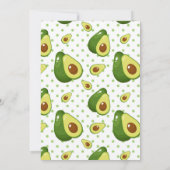 Holy Guacamole Kawaii Avocado Baby shower Kaart (Achterkant)