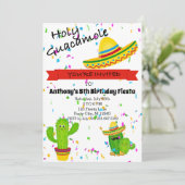 Holy Guacamole Kids Verjaardagsfeestje Uitnodiging (Staand voorkant)