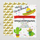 Holy Guacamole Kids Verjaardagsfeestje Uitnodiging (Voorkant / Achterkant)