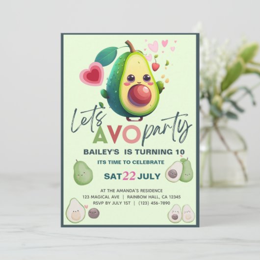 Holy Guacamole Leuke Avocado Verjaardag Fiesta fee Kaart (Staand voorkant)