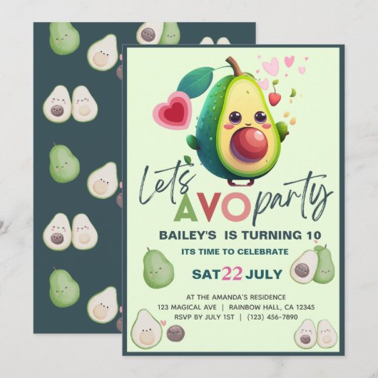 Holy Guacamole Leuke Avocado Verjaardag Fiesta fee Kaart (Voorkant / Achterkant)