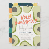 Holy Guacamole Modern Avocado Baby shower Kaart (Voorkant / Achterkant)