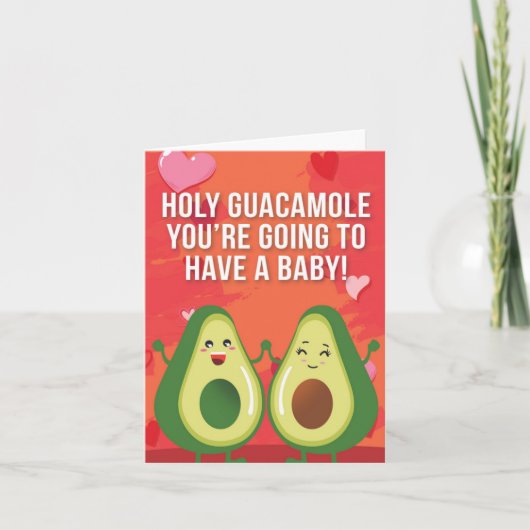 Holy Guacamole Puns Baby shower Wenskaart Kaart (Voorkant)