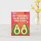 Holy Guacamole Puns Baby shower Wenskaart Kaart (Gele Bloem)