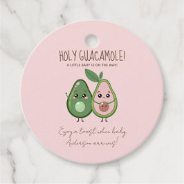 Holy Guacamole Roze Avocado Baby shower Bedankjes Labels