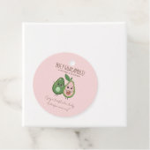 Holy Guacamole Roze Avocado Baby shower Bedankjes Labels (In situ)
