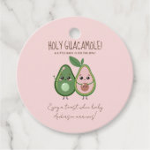 Holy Guacamole Roze Avocado Baby shower Bedankjes Labels (Voorkant)