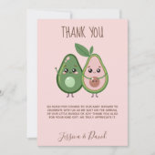 Holy Guacamole Roze Avocado Baby shower Bedankkaart (Voorkant)