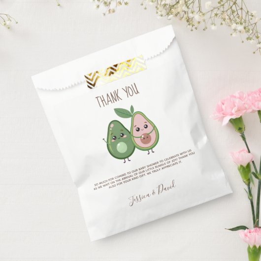 Holy Guacamole Roze Avocado Baby shower Bedankzakje (Gezegeld)