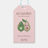 Holy Guacamole Roze Avocado Baby shower Cadeaulabel (Voorkant)