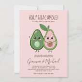 Holy Guacamole Roze Avocado Baby shower Kaart (Voorkant)
