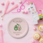 Holy Guacamole Roze Avocado Baby shower Papieren Bordje (Feest)