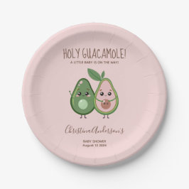 Holy Guacamole Roze Avocado Baby shower Papieren Bordje