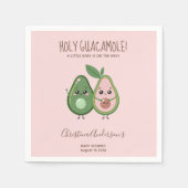 Holy Guacamole Roze Avocado Baby shower Servet (Voorkant)