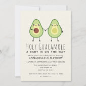 Holy Guacamole Schattige Avocado Couples Baby Kaart (Voorkant)
