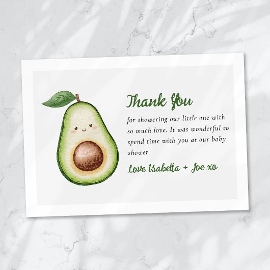 Holy Guacamole Schattige Grappig Baby shower Bedankkaart