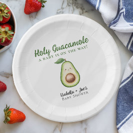 Holy Guacamole Schattige Grappig Baby shower Papieren Bordje