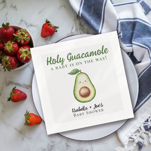Holy Guacamole Schattige Grappig Baby shower Servet