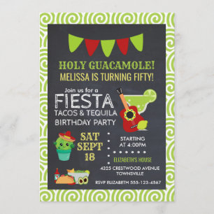 Holy Guacamole Tacos & Tequila Verjaardagsfeestje  Kaart