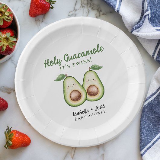 Holy Guacamole Twins Grappig Baby shower Papieren Bordje