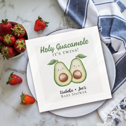 Holy Guacamole Twins Grappig Baby shower Servet