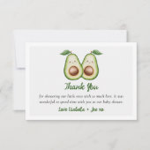 Holy Guacamole Twins Schattige Baby shower Bedankkaart (Voorkant)