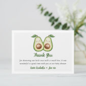 Holy Guacamole Twins Schattige Baby shower Bedankkaart (Staand voorkant)