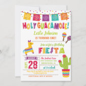 Holy Guacamole Verjaardag Fiesta Uitnodiging - Kin (Voorkant)