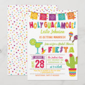 Holy Guacamole Vrijgezellenfeest Fiesta Invitation Kaart (Voorkant / Achterkant)