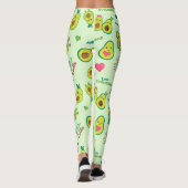 Holy Guacamole: Whimsical Avocado Lover Leggings (Achterkant)