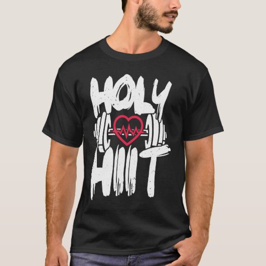 Holy HIIT Heart Gym Fitness Studio T-shirt (Voorkant)