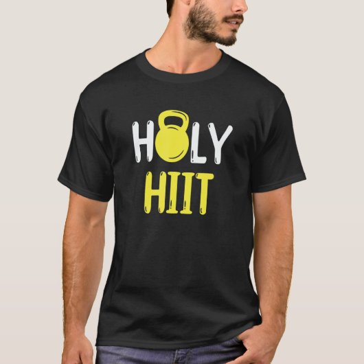 Holy HIIT Kettlebell Fitness Interval Training Wor T-shirt (Voorkant)