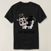 Holy Holey Koe Leuke Dierenwoordspeling 1 T-shirt (Design voorkant)