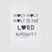 Holy Holy Holy is the lord almighty  Tissuepapier (Voorkant)