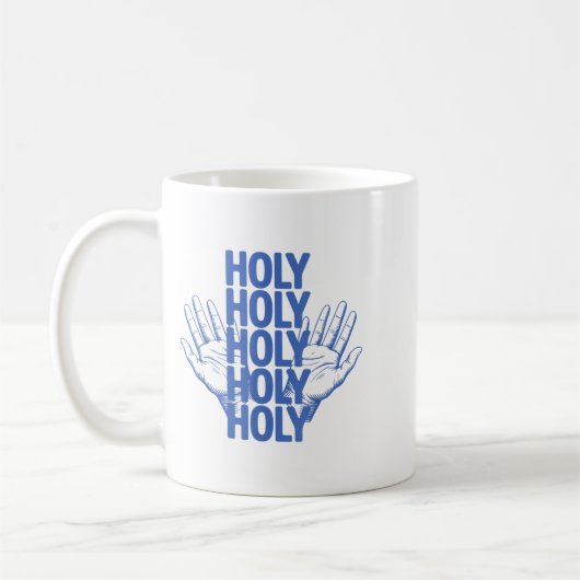 Holy Holy Holy Worship Design Christian Praise Bib Koffiemok (Links)