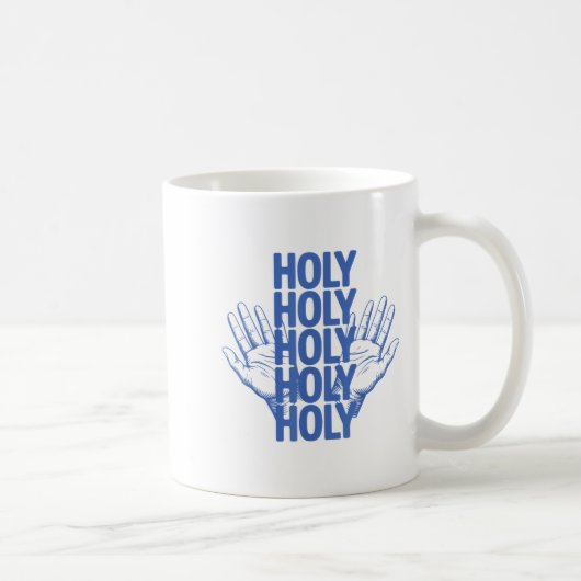 Holy Holy Holy Worship Design Christian Praise Bib Koffiemok (Rechts)