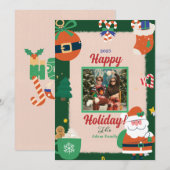 Holy Jolly Merry Christmas Foto Vakantie Kaart (Voorkant / Achterkant)