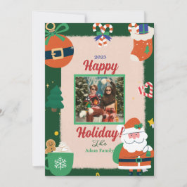 Holy Jolly Merry Christmas Foto Vakantie Kaart