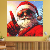 Holy Jolly Santa Divine Glow Canvas Afdruk (Insitu (Woonkamer))