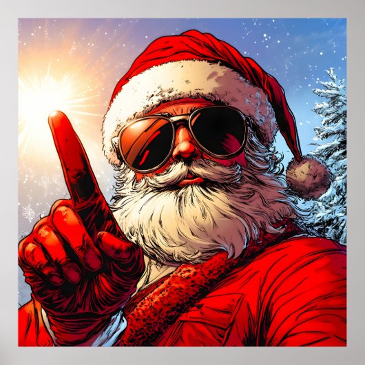 Holy Jolly Santa Divine Glow Poster (Voorkant)