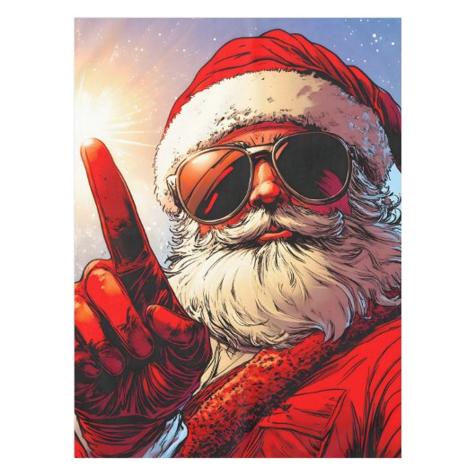 Holy Jolly Santa Divine Glow Tafelkleed (Voorkant)