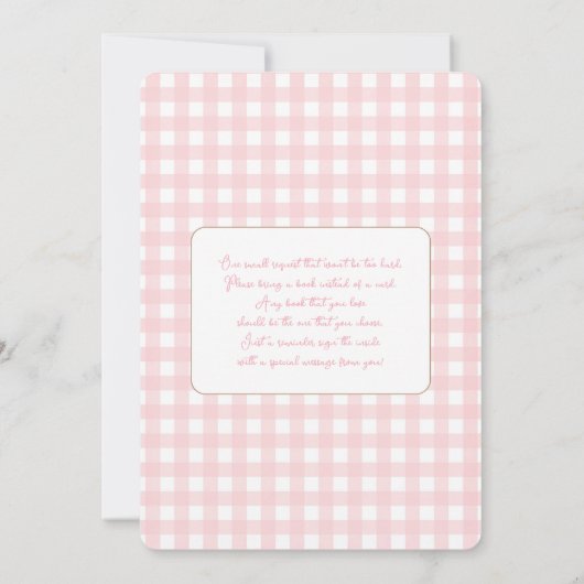 Holy Koe Baby shower Girl Kaart (Achterkant)