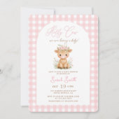 Holy Koe Baby shower Girl Kaart (Voorkant)